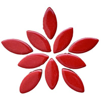 Mosaiksteinen Elipsenform 25mm Rot