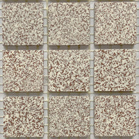 Winckelmans Rouge 210 Mouchetés – matta mosaikplattor, 20x20 mm på nät