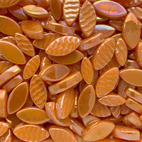 Mosaiksteinen Elipsenform Perle Glas Orange