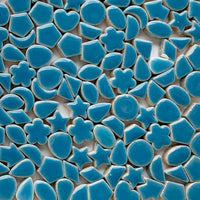 Verre Mosaique - glass mosaic -Glasmosaik-glasmozaïek-Charms Mini Blauw - mosaicshop