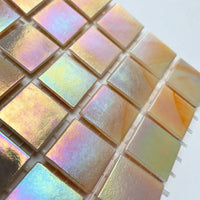 Irisoiva lasimosaiikki 20mm koralli - mosaicshop