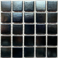 Irisoiva lasimosaiikki 20mm musta - mosaicshop