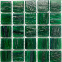 Kultasuoninen lasimosaiikki 20mm metsänvihreä - mosaicshop