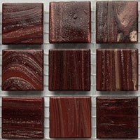 Kultasuoninen lasimosaiikki 20mm granaatti - mosaicshop