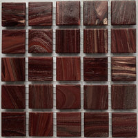Kultasuoninen lasimosaiikki 20mm granaatti - mosaicshop