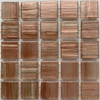 Kultasuoninen lasimosaiikki 20mm vaalea kuparinen - mosaicshop