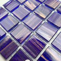 Kultasuoninen lasimosaiikki 20mm yönsininen - mosaicshop