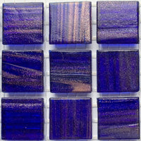 Kultasuoninen lasimosaiikki 20mm yönsininen - mosaicshop