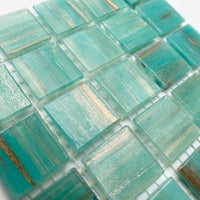 Kultasuoninen lasimosaiikki 20mm Niilinsininen - mosaicshop