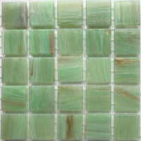 Kultasuoninen lasimosaiikki 20mm saniainen - mosaicshop