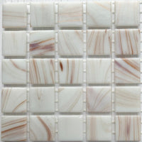 Kultasuoninen lasimosaiikki 20mm valkokulta - mosaicshop