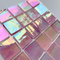 Tiffany Glacier -lasimosaiikki 20mm vaaleanpunainen - mosaicshop