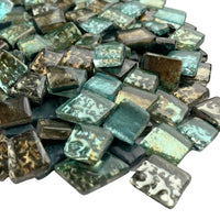 Lasimosaiikki – Peilipintainen lasilaatta huurresekoitus - mosaicshop