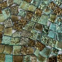 Lasimosaiikki – Peilipintainen lasilaatta huurresekoitus - mosaicshop