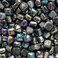 Mikrolasimosaiikki 4,8mm helmiäishohtoinen musta - mosaicshop