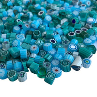 Lasimosaiikki – Millefiori sininen sekoitus - mosaicshop