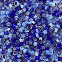 Lasimosaiikki – Millefiori tummansininen sekoitus - mosaicshop
