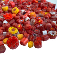 Lasimosaiikki – Millefiori punainen sekoitus - mosaicshop