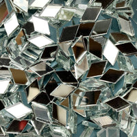 Lasimosaiikki – Vinoneliönmuotoinen peili - mosaicshop