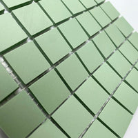Winckelmans Pistache – matte mozaïektegels van 20x20 mm op gaas