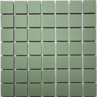 Winckelmans Vert Pale – matte Mosaikfliesen im Format 20x20 mm auf Netz