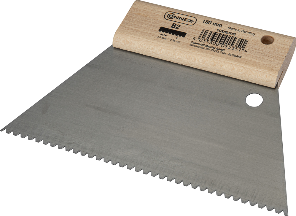Connex – Hammastettu liimalasta – 180 mm – B2 2,9 × 2,7 mm
