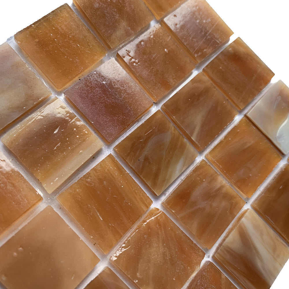 Glacier Tiffany Glass Mosaic 20mm  Butterscotch