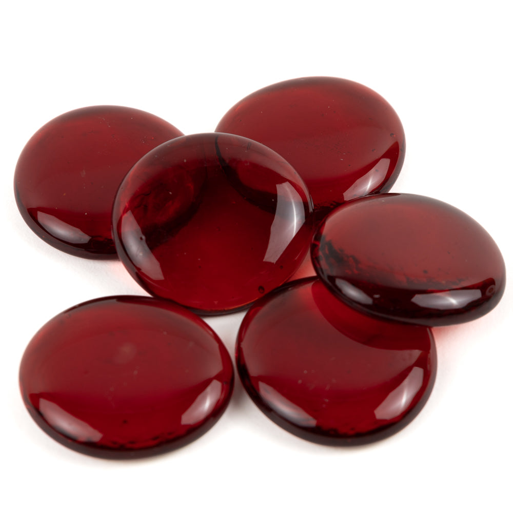 Glasdruppels XL  30-36mm Kristalrood