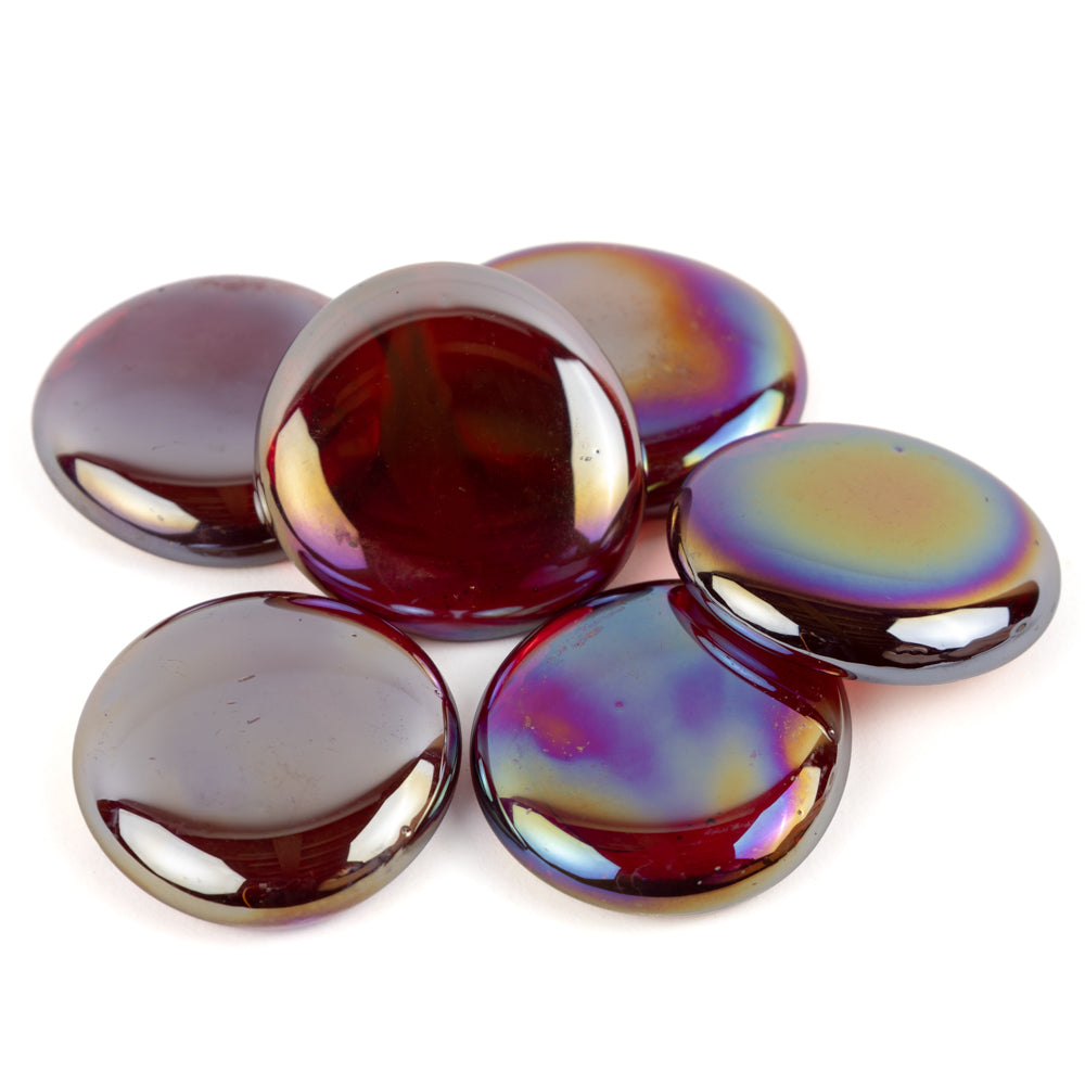 Glasdruppels XL  30-36mm Diamantrood