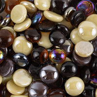 Glasdroppar 16-20mm Karamell Mix
