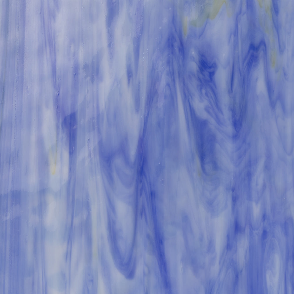 Glass Plate Sky Blue Amber Marbled