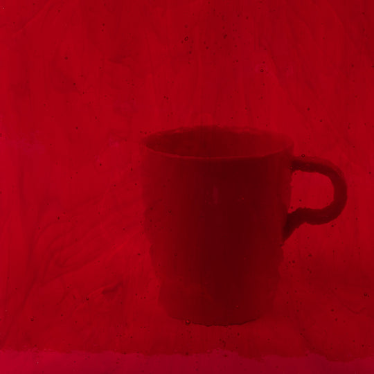 Glass Plate Bright Cherry Red