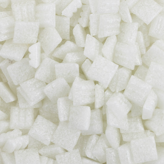 Glass Mosaic Tiles 10mm Ice White (loose)