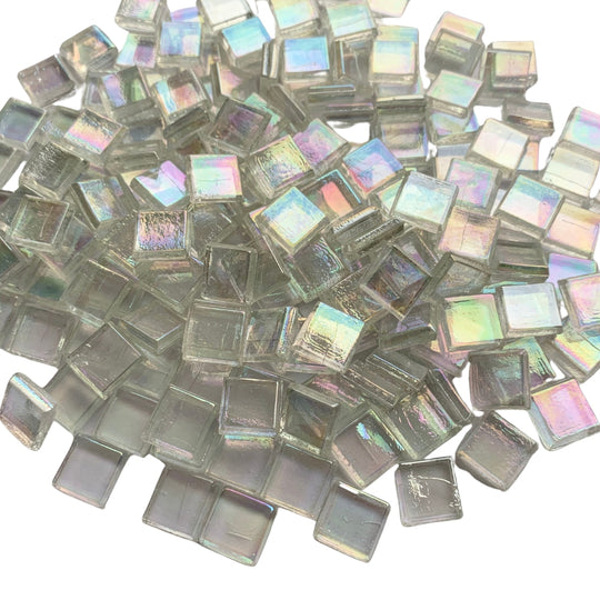 Glasmozaiek Transparant 10mm Parelwit