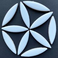 Mosaiksteinen Ellipse  Weiß