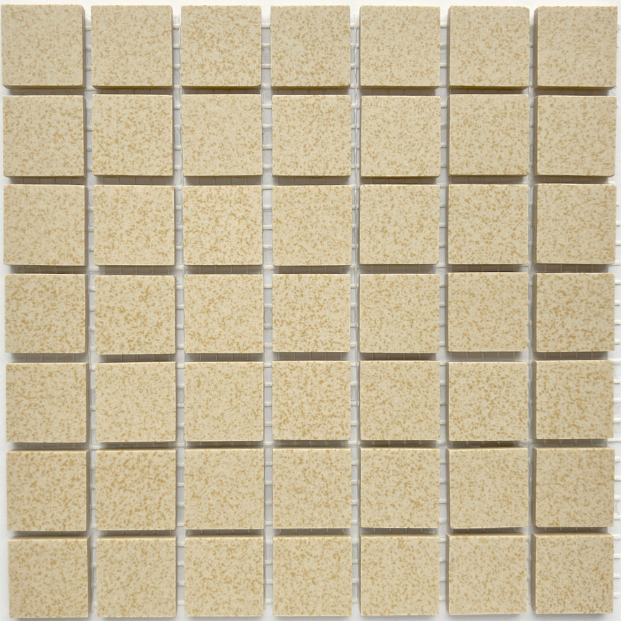 Winckelmans Jaune 202 Mouchetés – matte mosaikfliser på 20x20 mm på net