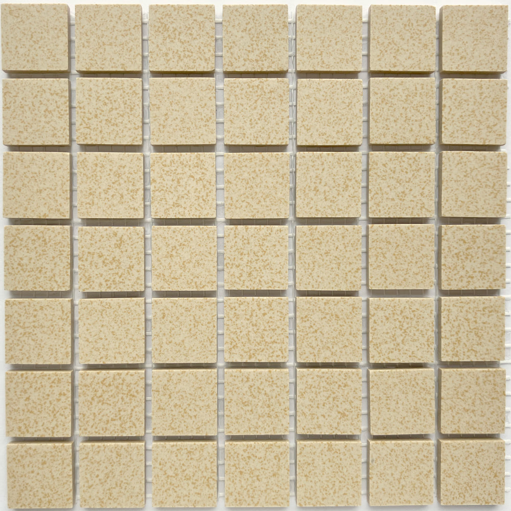 Winckelmans Jaune 202 Mouchetés – matte mosaikfliser på 20x20 mm på net