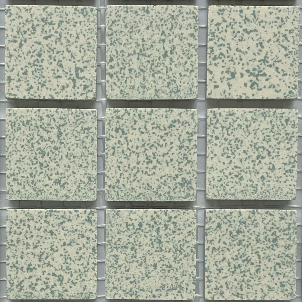 Winckelmans Vert 209 Mouchetés 20x20 mm – detail van de groene spikkels en matte afwerking
