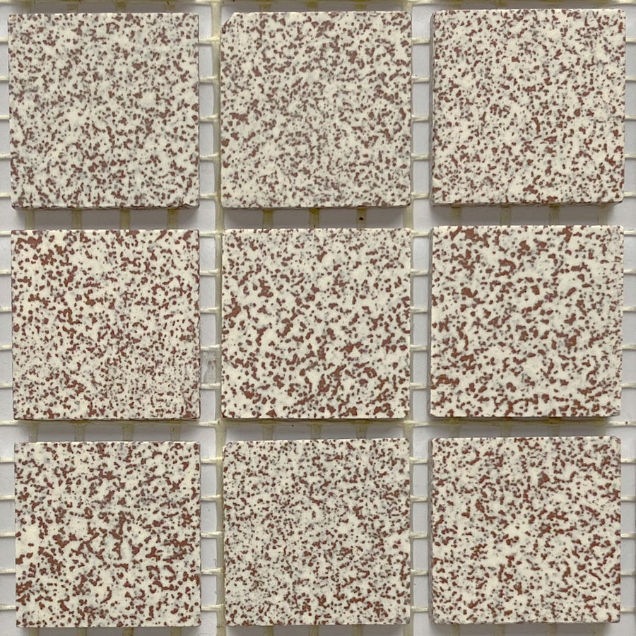 Winckelmans Rouge 210 Mouchetés – matta mosaikplattor, 20x20 mm på nät
