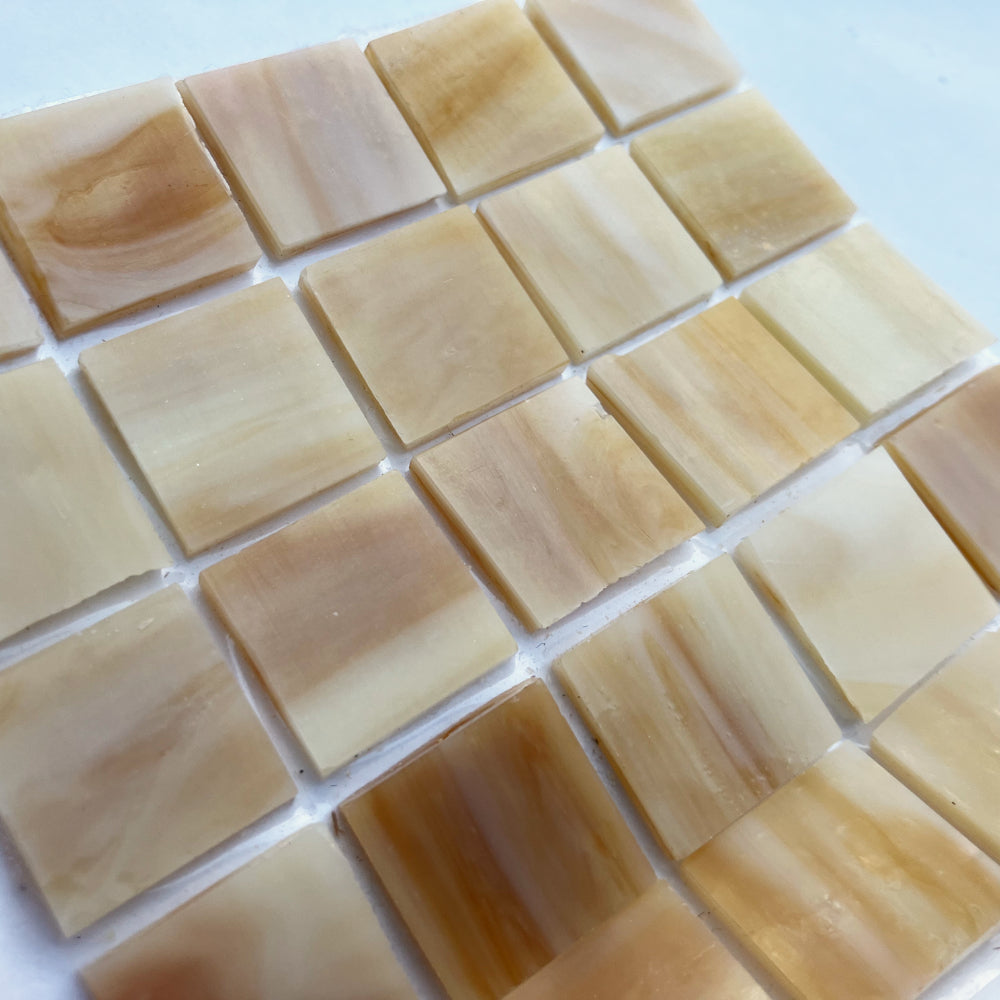 Glacier Tiffany Glass Mosaic 20mm  Caramel