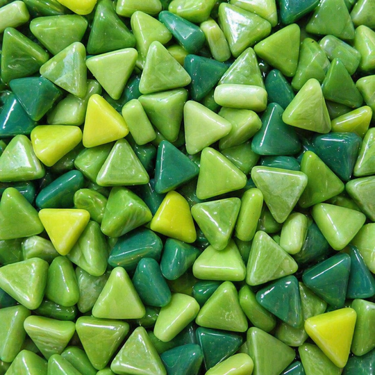 Mini Glasmozaïek Driehoek Groenmix