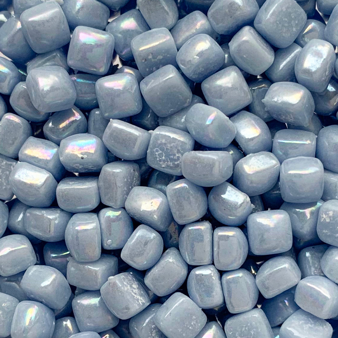Mikrolasimosaiikki 4,8mm helmiäishohtoinen vaaleansininen - mosaicshop