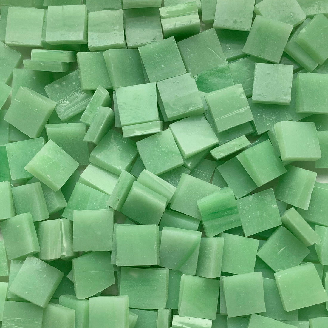 Losse Tiffany Glacier glastegeltjes van 15 mm in Meloen