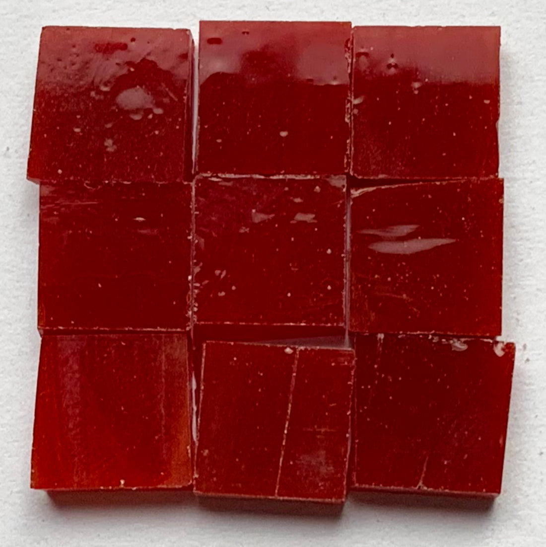 Glasmosaik Tiffany-Glas 10mm  Korallenrot