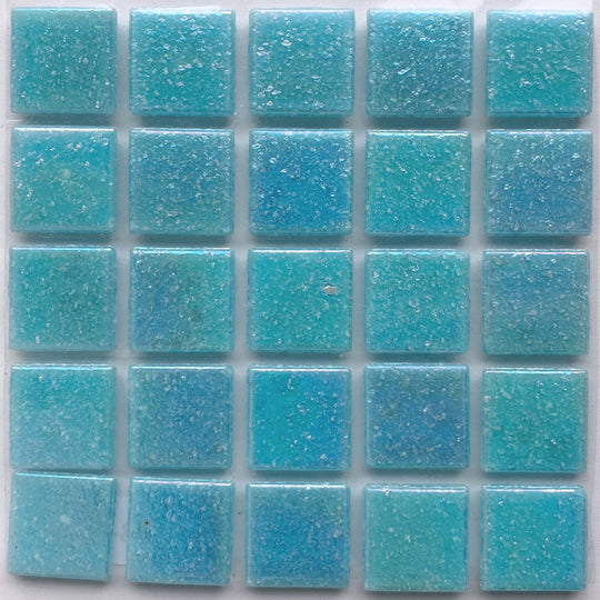 Glasmosaik Iriserande 20mm Kustblå
