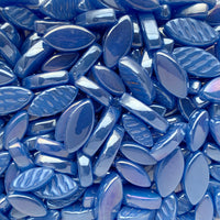 Ottoman Bloemblaadjes Parelmoer Blauw