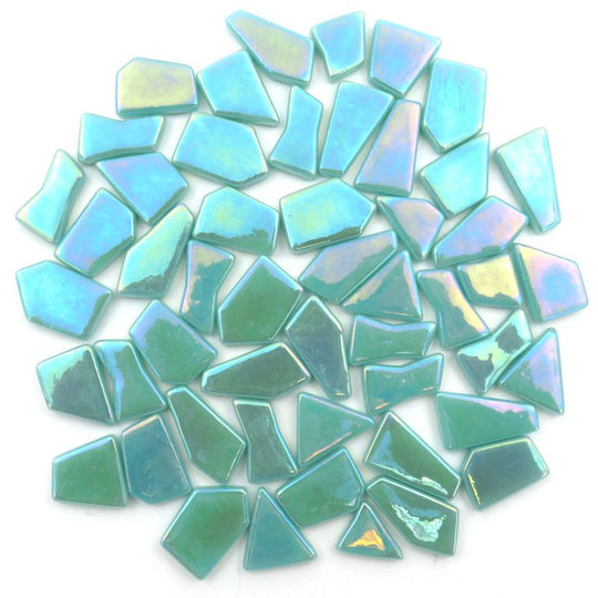 Ottoman Pussel Iriserande Ljus Cyan