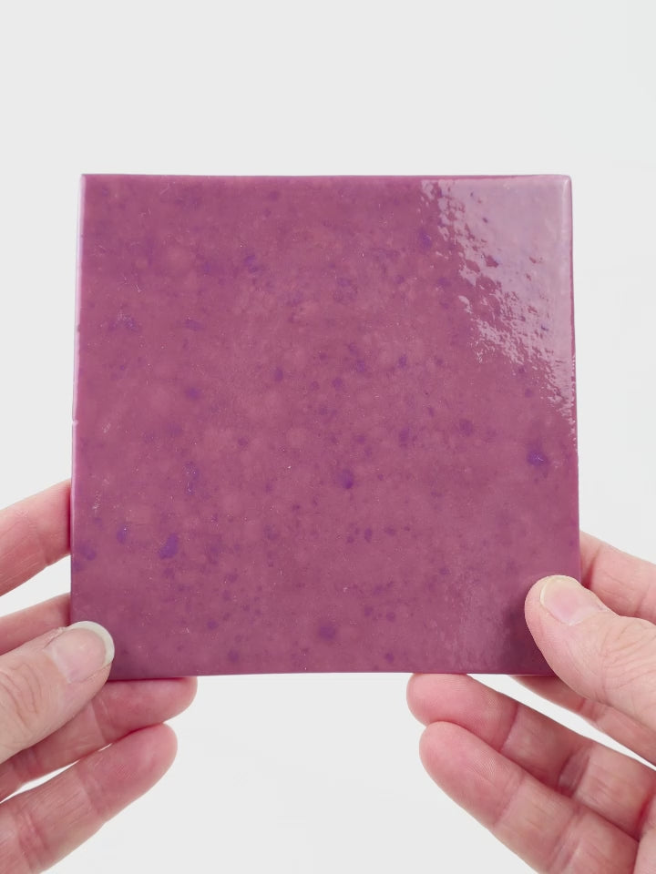 Video showing Morasutti Smalti mosaic tile – pink – 11.5 x 11.5 cm, rotated to show full tile