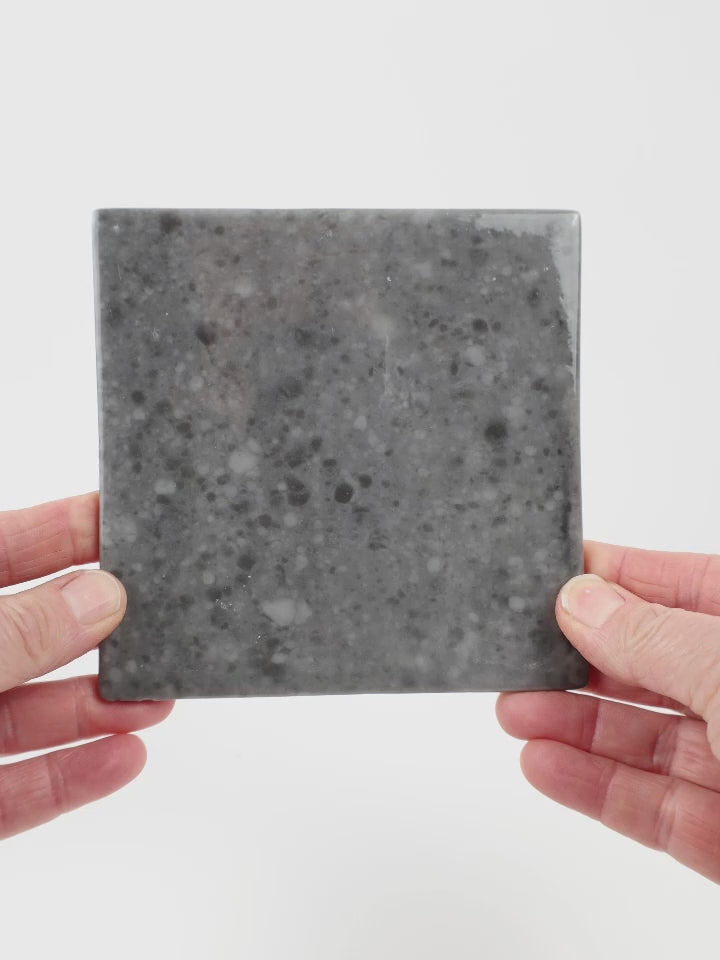 Video showing Morasutti Smalti mosaic tile – grey – 11.5 x 11.5 cm, rotated to show full tile