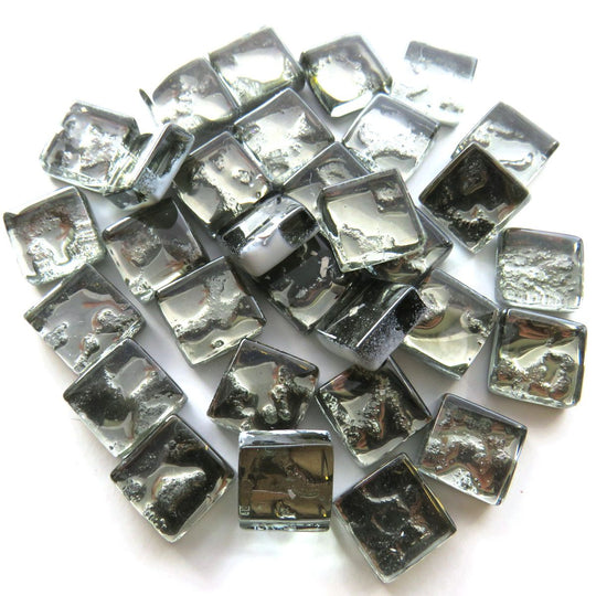 Glasmosaik Spejl 10mm Sølv Struktur